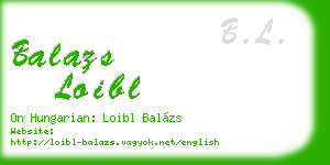 balazs loibl business card