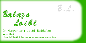 balazs loibl business card